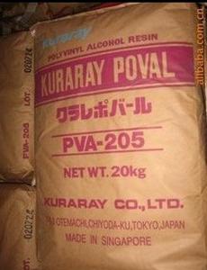 PVA日本可樂麗Kuraray PVA 105	 薄膜; 紡織應用; 建筑材料; 涂層應用; 粘合劑; 粘合劑; 紙張涂料